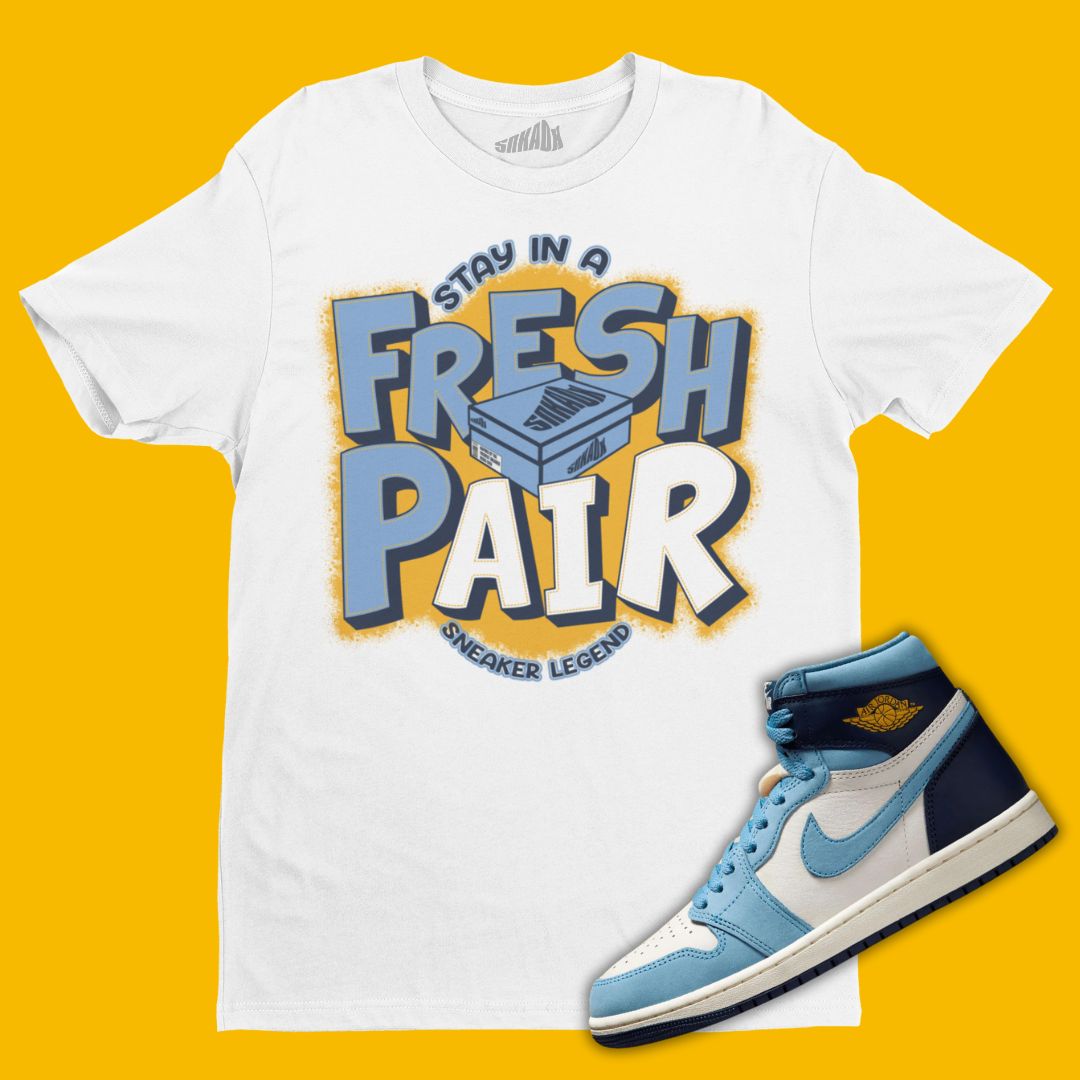 Fresh Pair T-Shirt Matching Air Jordan 1 First In Flight