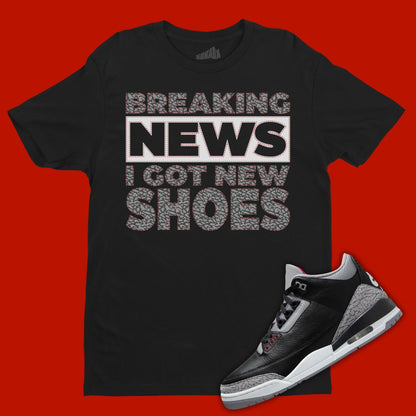 Air Jordan 3 Black Cement T-shirt