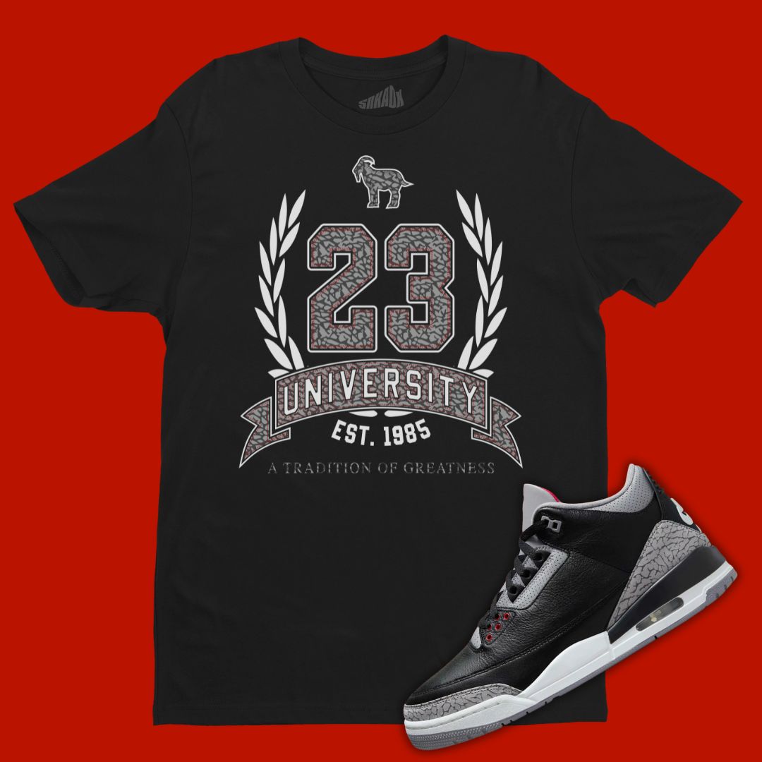 Air Jordan 3 Black Cement T-shirt