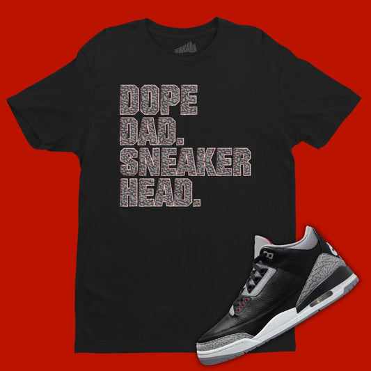 Air Jordan 3 Black Cement T-shirt