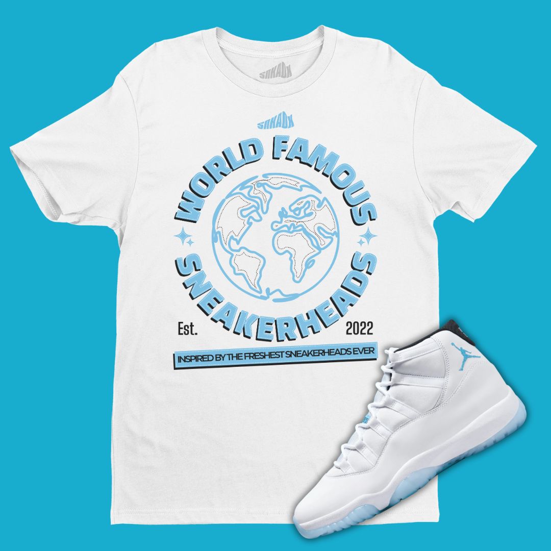 World Famous Sneakerheads T-Shirt Matching Jordan 11 Legend Blue