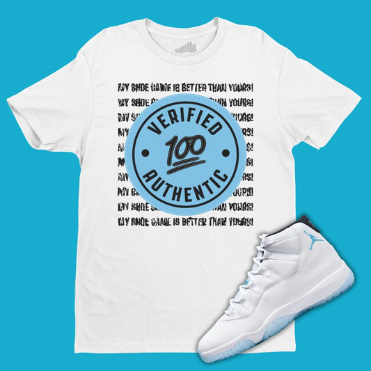 Verified Authentic T-Shirt Matching Jordan 11 Legend Blue