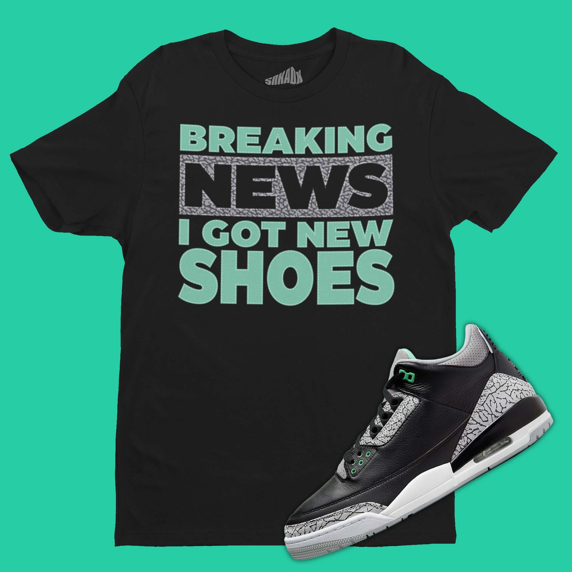 Shirt Breaking News Unisex Tee official images air jordan 1 high pass the torch Air Jordan 3 Green Glow NovogasShops T