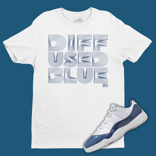 Diffused Blue T-Shirt Matching Jordan 11 Low Diffused Blue