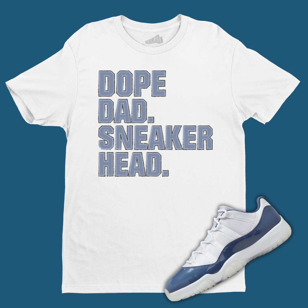 Dope Dad Sneakerhead T-Shirt Matching Jordan 11 Low Diffused Blue