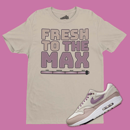 Air Max 1 SC Light Bone Violet Matching T-Shirt from SNKADX