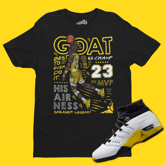 GOAT T-Shirt Matching Air Jordan 17 Low Lightning