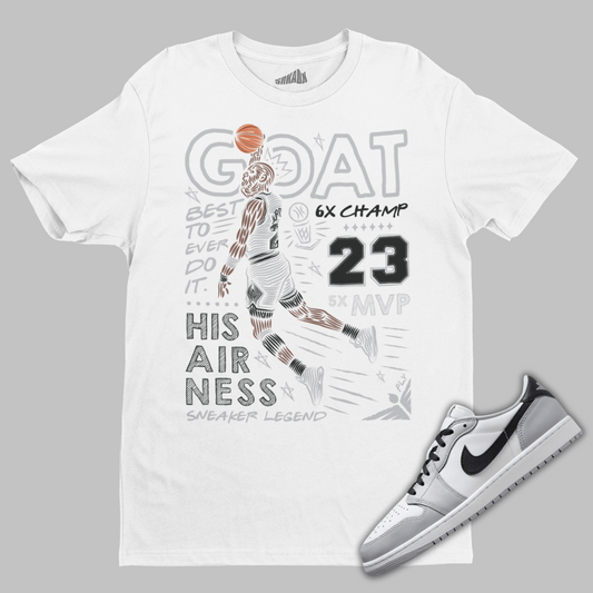 GOAT T-Shirt Matching Air Jordan 1 Low OG Barons