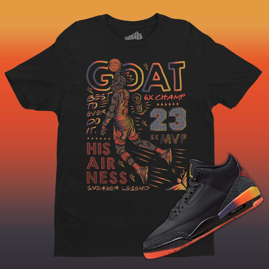 GOAT T-Shirt Matching J Balvin x Air Jordan 3 Rio