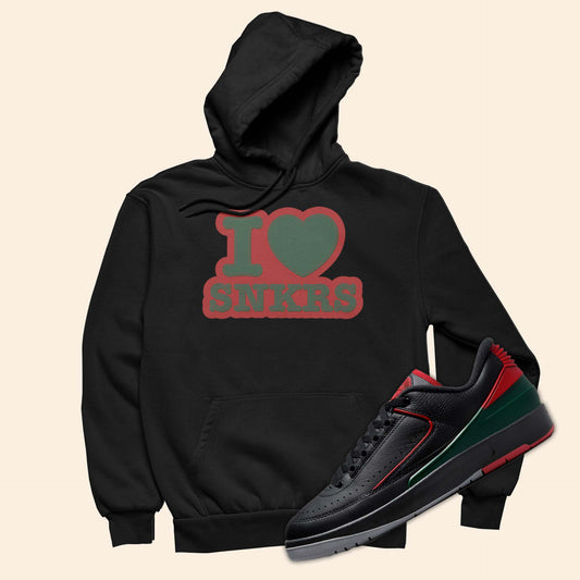 I Love Walk sneakers Hoodie To Match Air Jordan 2 Low Christmas