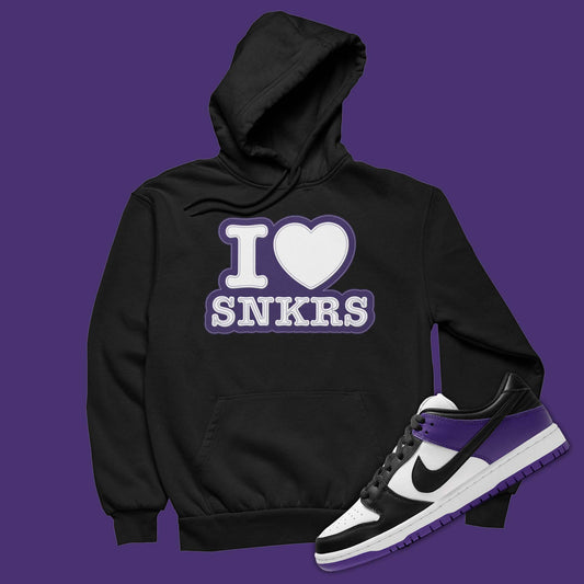 I Love Walk sneakers Hoodie To Match Dunk Low Court Purple