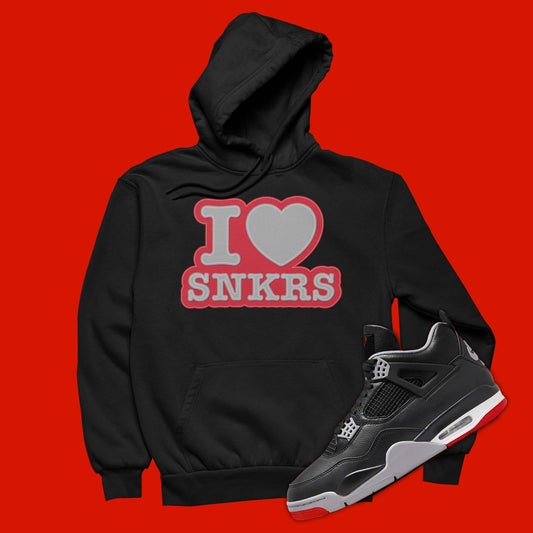 I Love Walk sneakers Hoodie To Match Air Jordan 4 Bred Reimagined