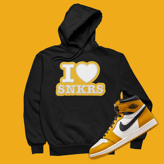 I Love Walk sneakers Hoodie To Match Air Jordan 1 Yellow Ochre