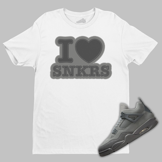 I Love Sneakers T-Shirt Matching Air Jordan 4 Wet Cement