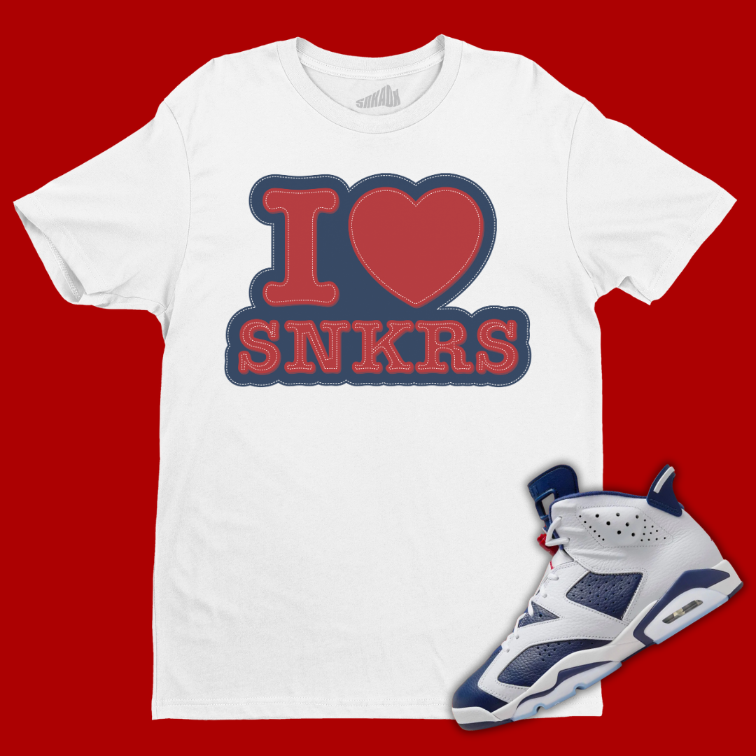 I Love Sneakers T-Shirt Matching Jordan 6 Olympic