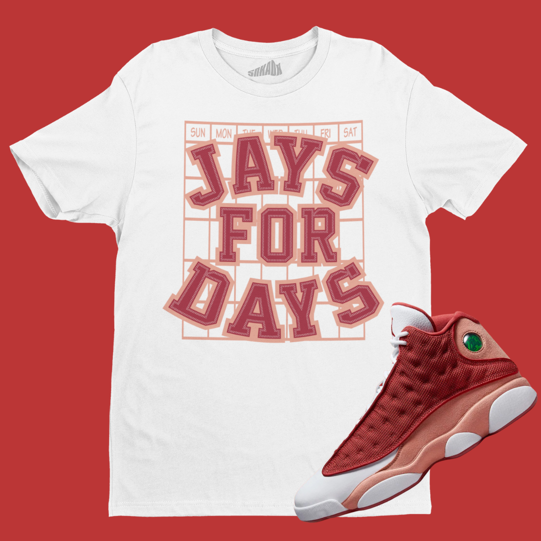 Jays For Days T-Shirt Matching Air Jordan 13 Dune Red