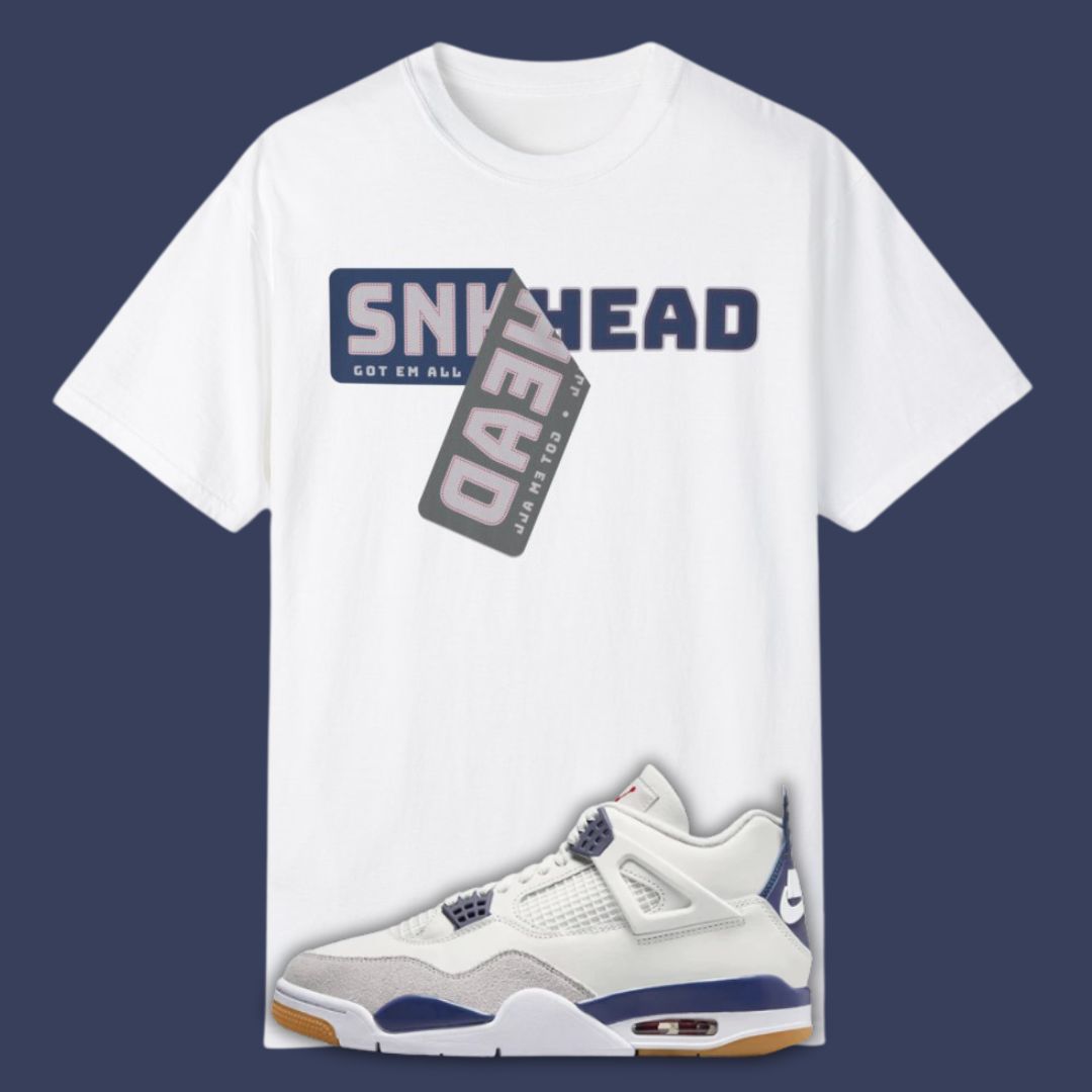 Sneaker Sticker Premium T-shirt Matching Jordan 4 SB Navy