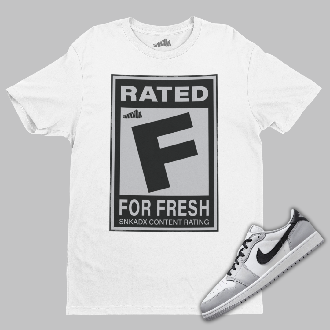 Rated F For Fresh T-Shirt Matching Air Jordan 1 Low OG Barons