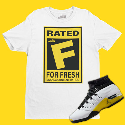 Rated F For Fresh T-Shirt Matching Air Jordan 17 Low Lightning