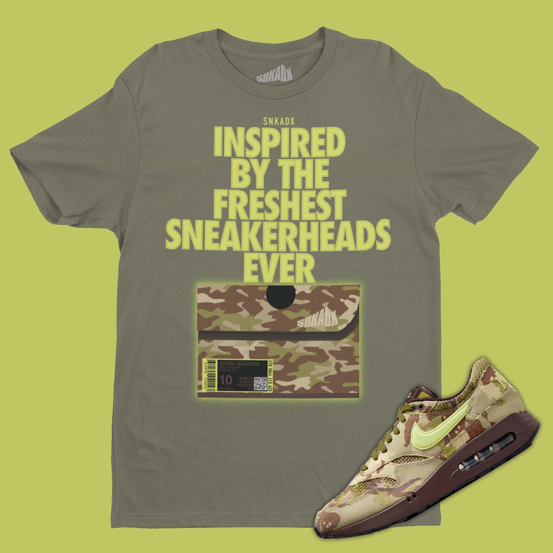 Shoe Box T-Shirt Matching Air Max 1 '86 Camo