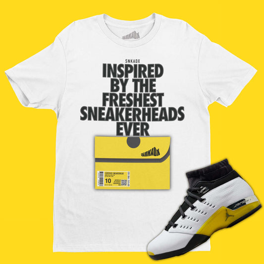 Shoe Box T-Shirt Matching Air Jordan 17 Low Lightning - White / S - T-Shirt