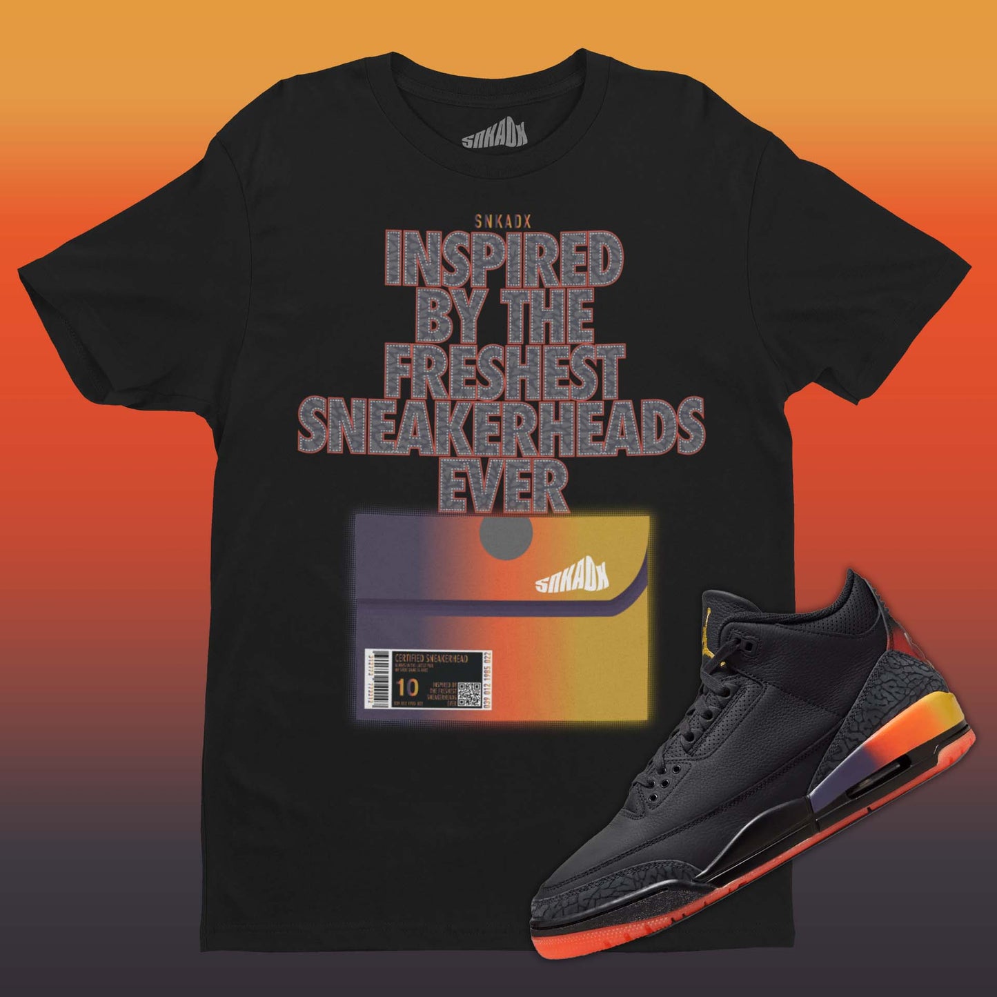 Shoe Box T-Shirt Matching J Balvin x Air Jordan 3 Rio