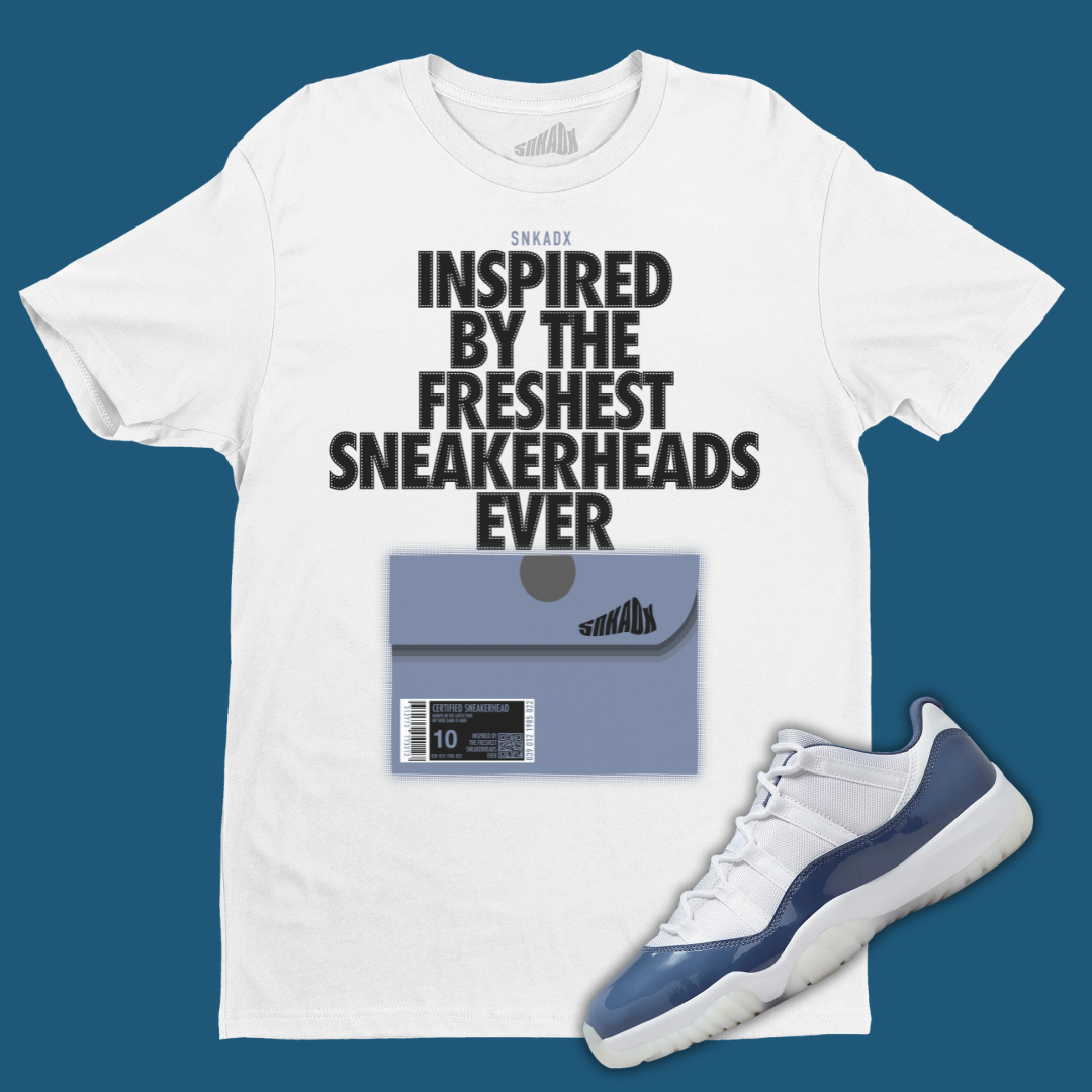 Shoe Box T-Shirt Matching Jordan 11 Low Diffused Blue