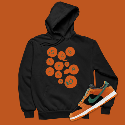 Sneakerhead Buttons Black Hoodie Matching Dunk Ceramic