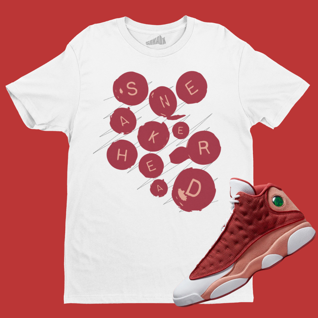 Sneakerhead Buttons T-Shirt Matching Air Jordan 13 Dune Red