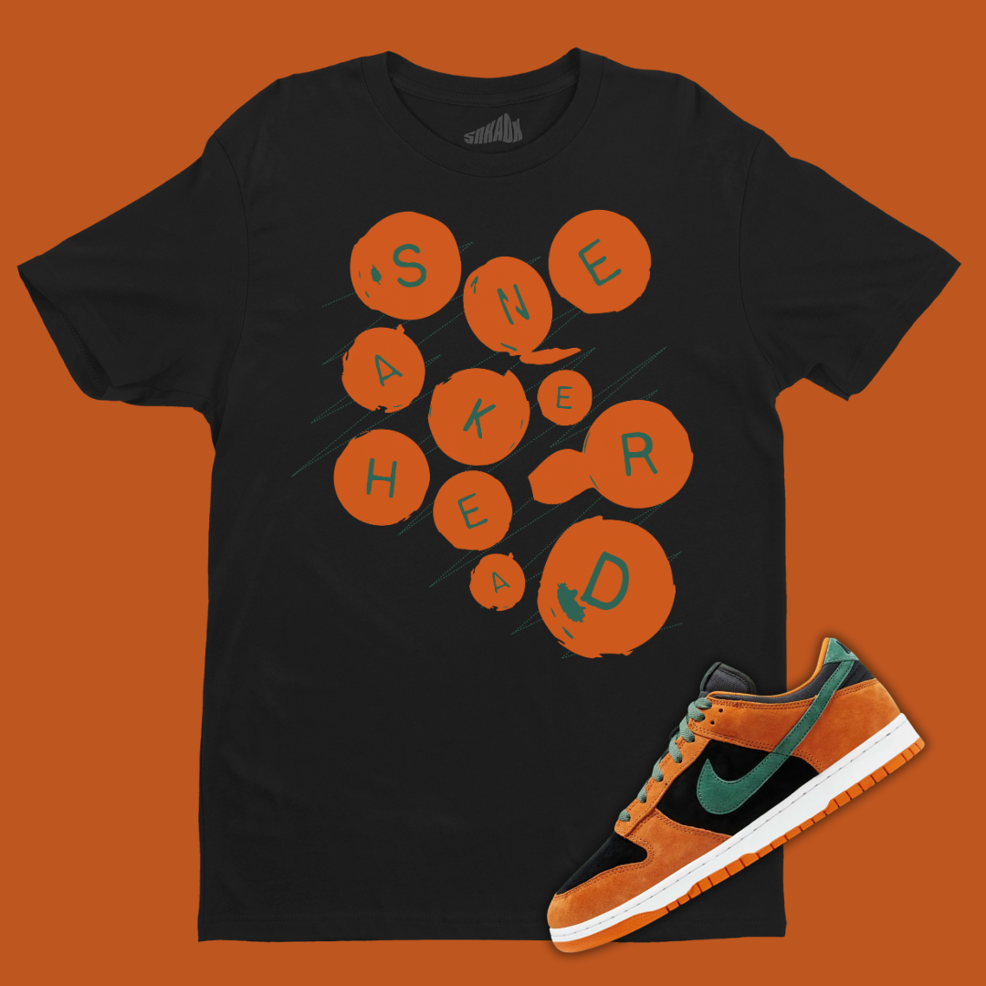 Sneakerhead Buttons Black T-Shirt Matching Dunk Ceramic