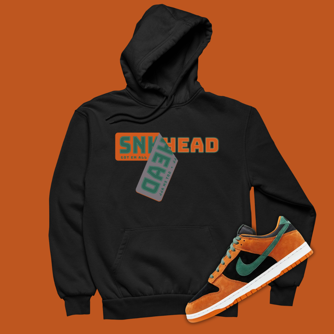 Sneakerhead Sticker Black Hoodie Matching Dunk Ceramic