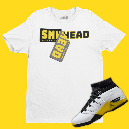 Sneakerhead Sticker T-Shirt Matching Air Jordan 17 Low Lightning
