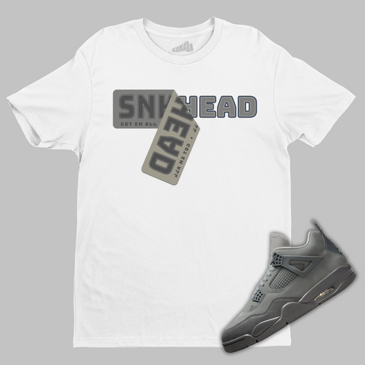 Sneakerhead Sticker T-Shirt Matching Air Jordan 4 Wet Cement