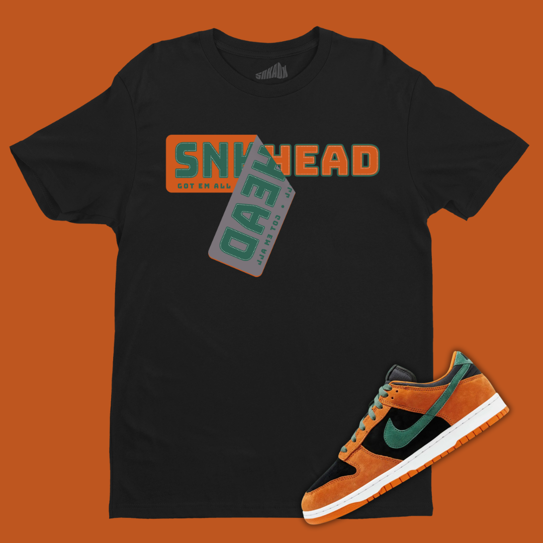 Sneakerhead Sticker Black T-Shirt Matching Dunk Ceramic