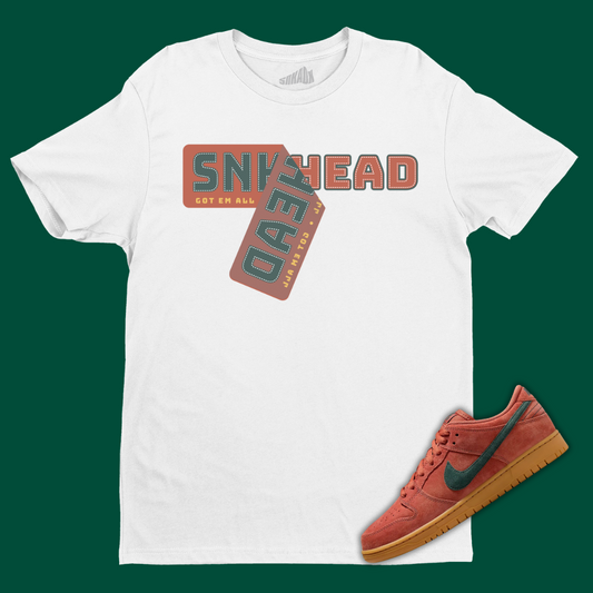 Sneakerhead Sticker T-Shirt Matching Dunk Low Burnt Sunrise