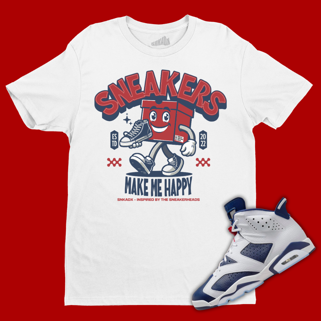 Sneakers Make Me Happy T-Shirt Matching Jordan 6 Olympic