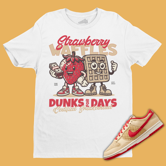 Strawberry Waffles T-Shirt Matching Dunk Low Strawberry Waffle