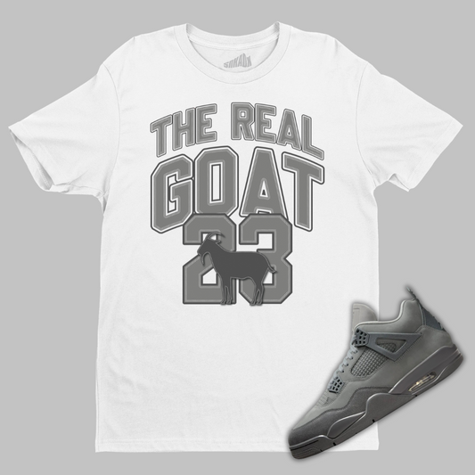 The Real GOAT T-Shirt Matching Air Jordan 4 Wet Cement