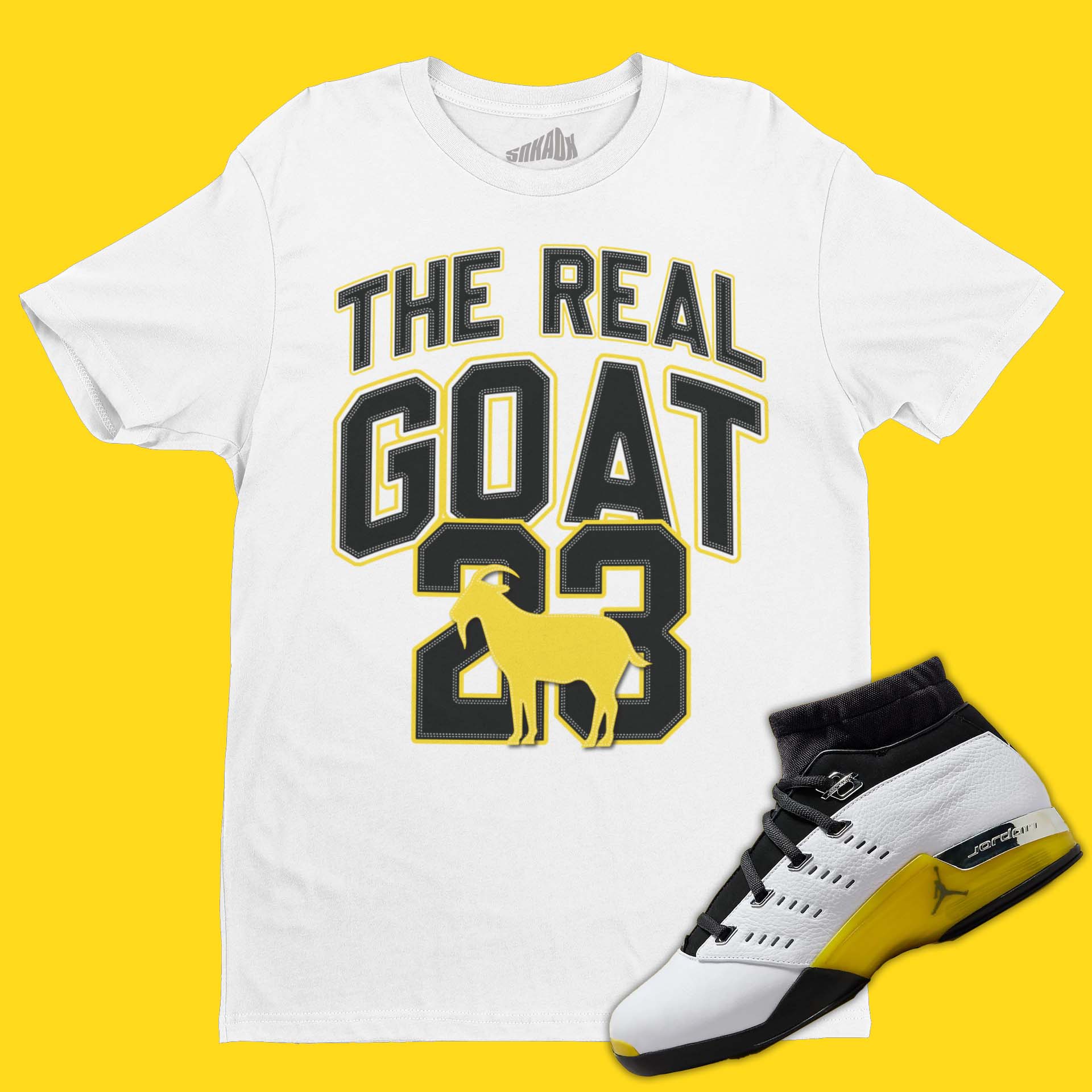 The Real GOAT T-Shirt Matching Air Jordan 17 Low Lightning