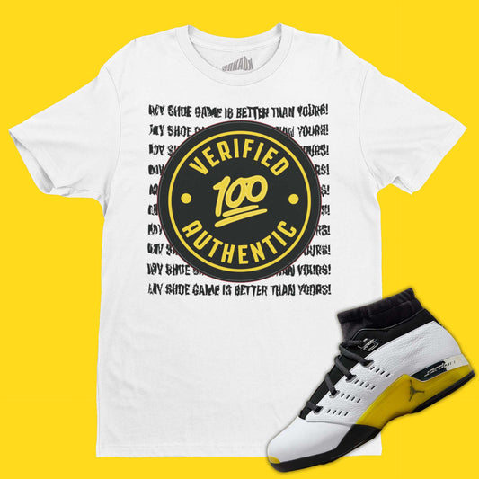 Verified Authentic T-Shirt Matching Air Jordan 17 Low Lightning