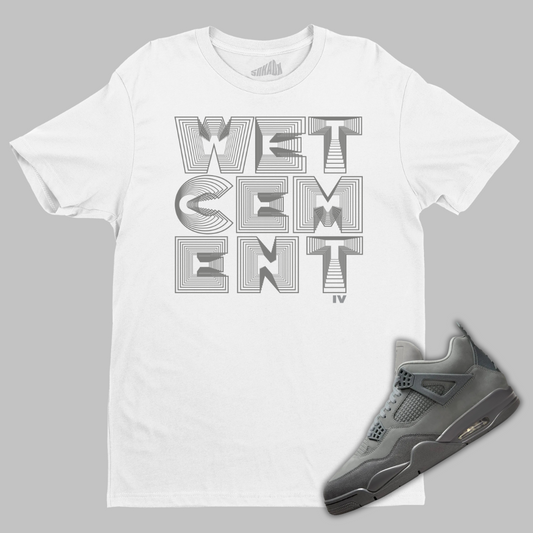 Wet Cement 3D T-Shirt Matching Air Jordan 4 Wet Cement