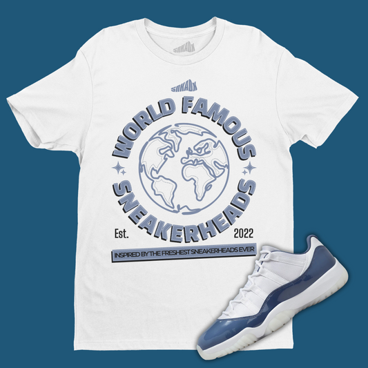 World Famous Sneakerhead T-Shirt Matching Jordan 11 Low Diffused Blue