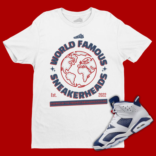 World Famous Sneakerhead T-Shirt Matching Jordan 6 Olympic