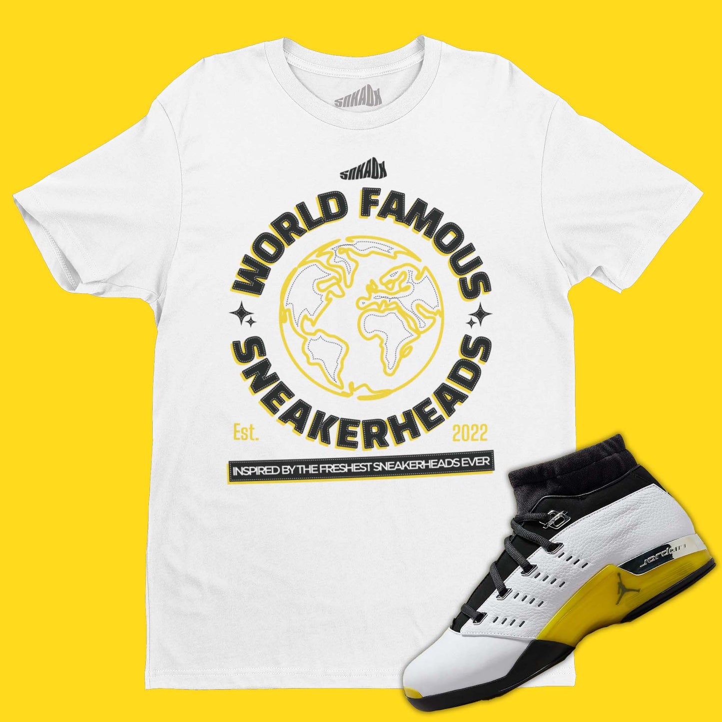 World Famous Sneakerheads T-Shirt Matching Air Jordan 17 Low Lightning