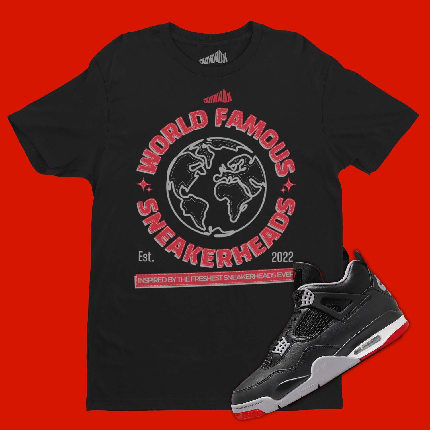 air jordan 4 bred shirt