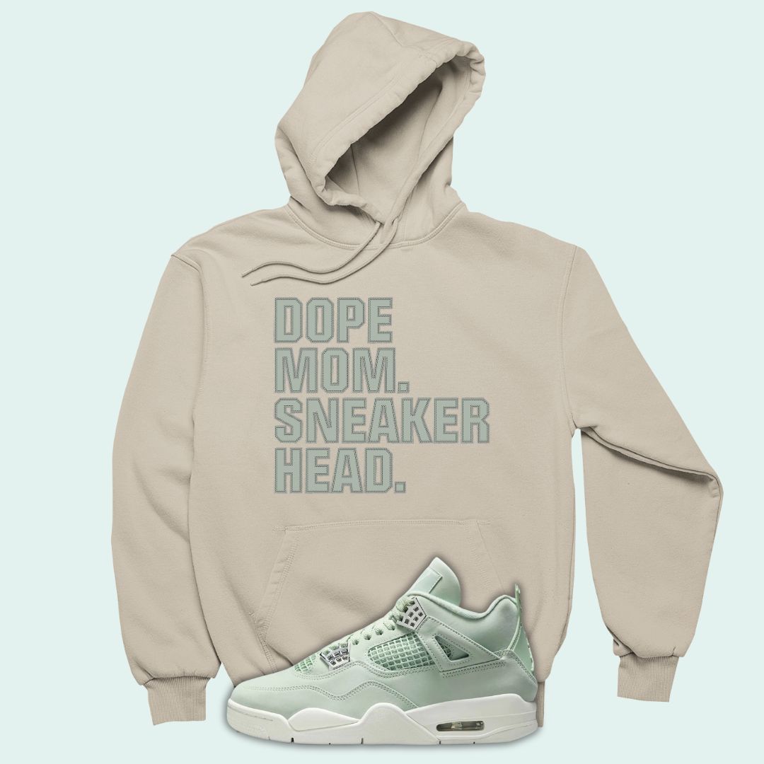 Dope Mom Sneakerhead Hoodie Matching Jordan 4 Abundance Seafoam