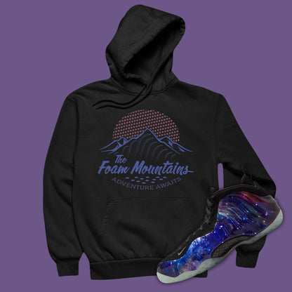 Foam Mountains black Hoodie Matching  Air Foamposite One Galaxy 2025