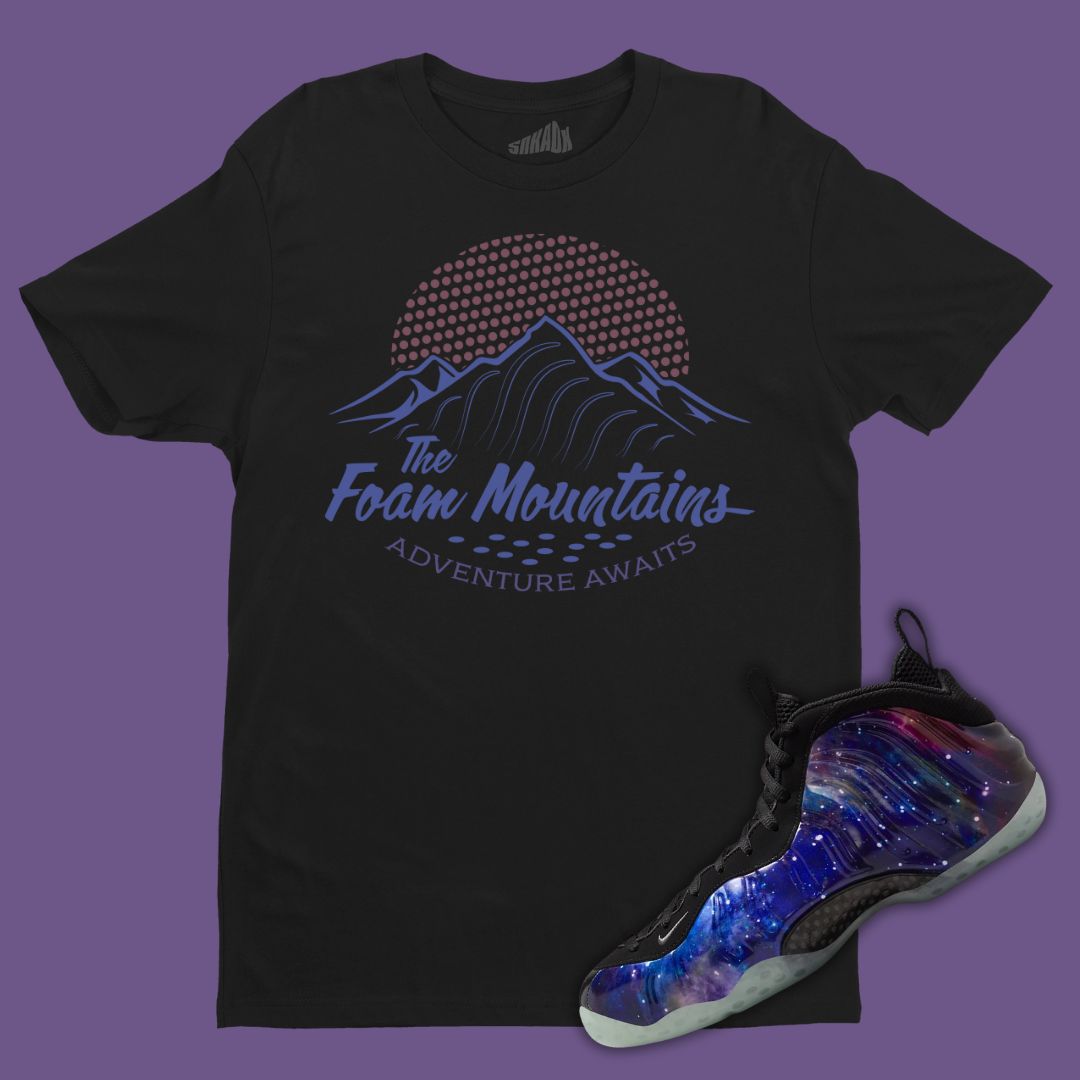 Foam Mountains black T-Shirt Matching Air Foamposite One Galaxy 2025