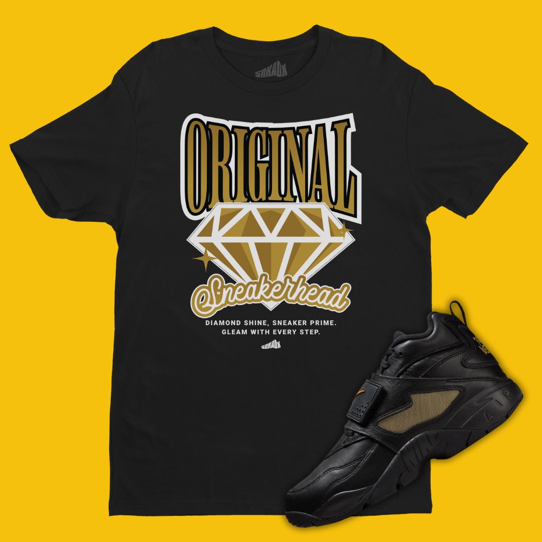 Black t-shirt with Original Sneakerhead diamond design Matching Diamond Turf Signing Day