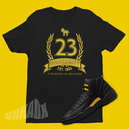 shirt to math air jordan 12 black taxi